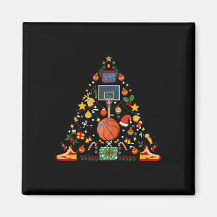 Funny Basketball Ball Hoop Weihnachtsbaum Merry Xm Magnet