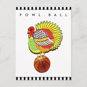 Funny Basketball Cards Feiertagspostkarte