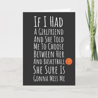 Funny Basketball Cards For Him Teen Boys Men Humor Karte