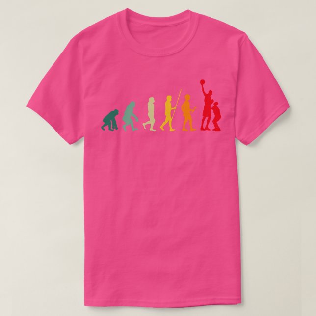 Funny Basketball Evolution Basketball Funny Basket T-Shirt (Design vorne)