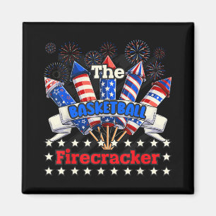 Funny Basketball Firecracker 4. Juli Familie Ma Magnet
