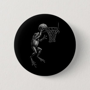 Funny Basketball Frosch Button