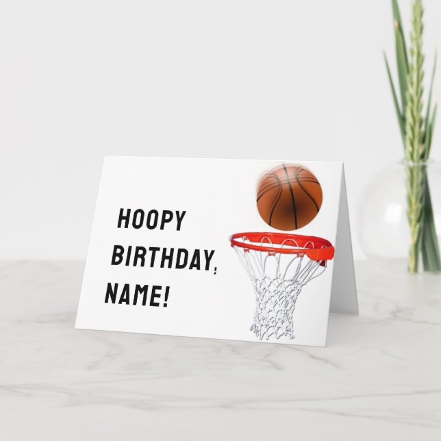 Funny Basketball Geburtstag Karte (Vorderseite)