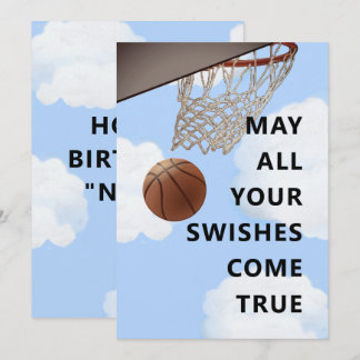 Funny Basketball Geburtstagskarte Karte
