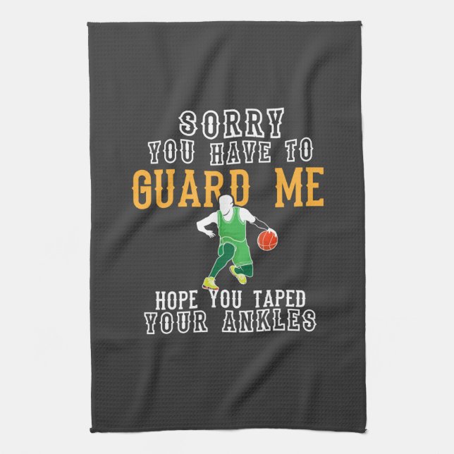 Funny Basketball Geschirrtuch (Vertikal)