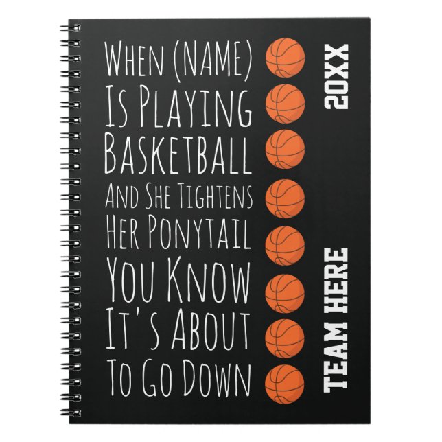 Funny Basketball Girls Team Players Gifts For Her Notizblock (Vorderseite)