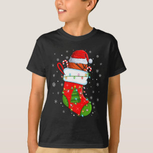 Funny Basketball In Weihnachtssocken Weihnachtslic T-Shirt
