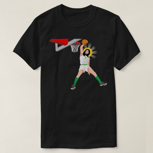 Funny Basketball Jesus Christlicher Spaß Slam Dunk T-Shirt (Design vorne)