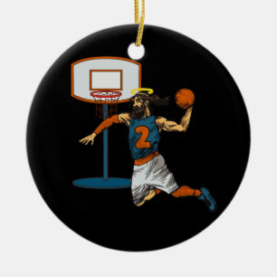 Funny Basketball Jesus Player Christlicher Spaß Sl Keramik Ornament
