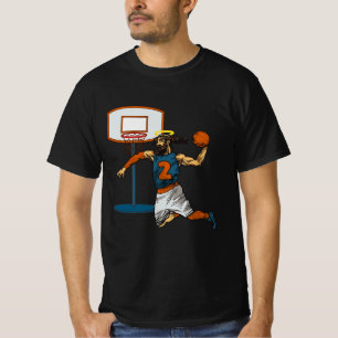 Funny Basketball Jesus Player Christlicher Spaß Sl T-Shirt