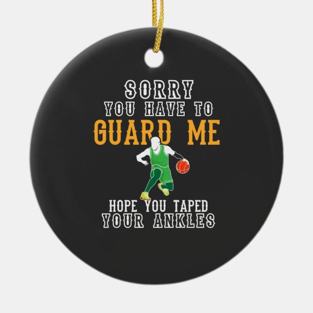 Funny Basketball Keramik Ornament (Vorne)