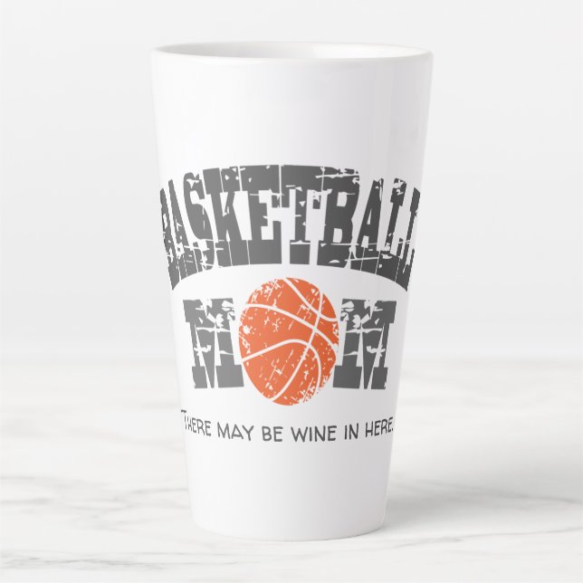 Funny Basketball Mama Milchtasse (Vorderseite)