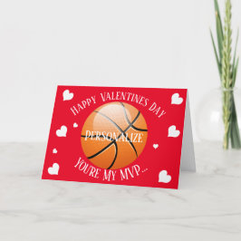 Funny Basketball Meine MVP Valentines Feiertagskarte