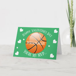 Funny Basketball Meine MVP Valentines Feiertagskarte