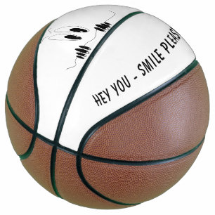 Funny Basketball mit Neugier Augen - Lächeln