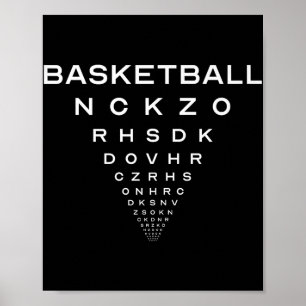 Funny Basketball Opticians Board Joke Premium Poster