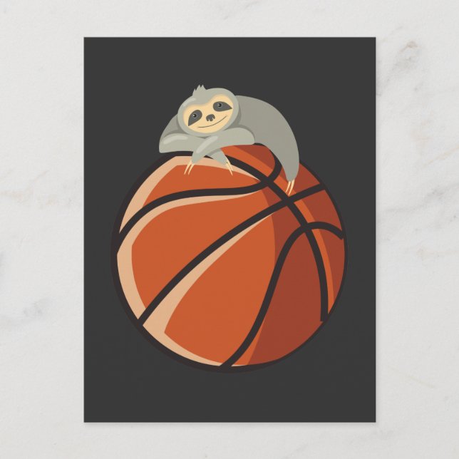 Funny Basketball Player Sloth Lazy Sport Lover Postkarte (Vorderseite)