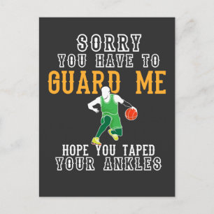 Funny Basketball Postkarte