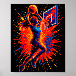 Funny Basketball Spieler Lover Sportteam Gefärbte  Poster