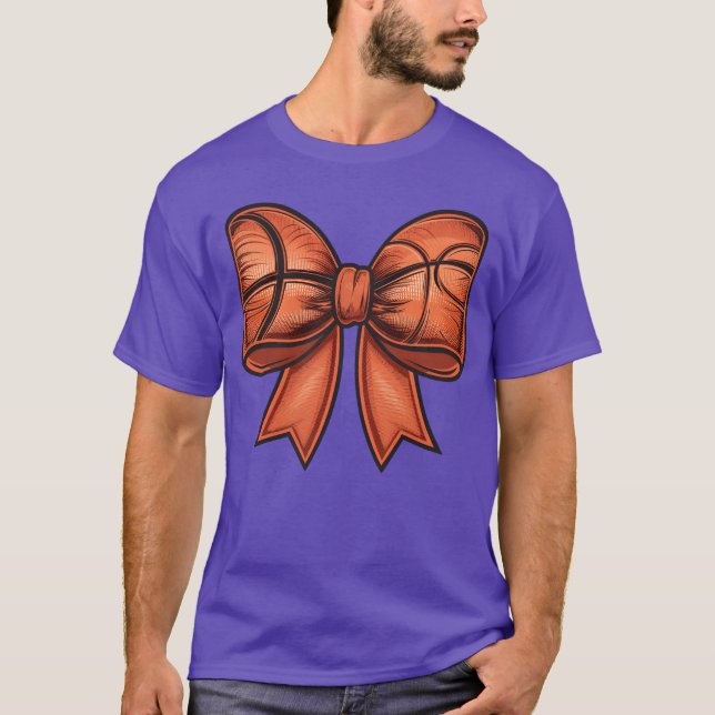 Funny Basketball Sports Coquette Bow Game Day frie T-Shirt (Vorderseite)