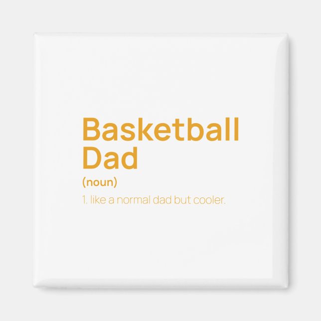 Funny Basketball Vater Definition Magnet (Vorne)