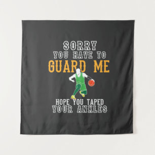 Funny Basketball Wandteppich