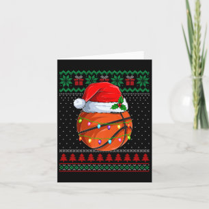 Funny Basketball Weihnachten Ugly Sweater Weihnach Karte