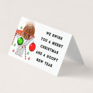 Funny Basketball Weihnachtskarten