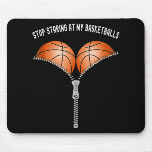 Funny Basketball Womens hört auf, an meinem Korb z Mousepad