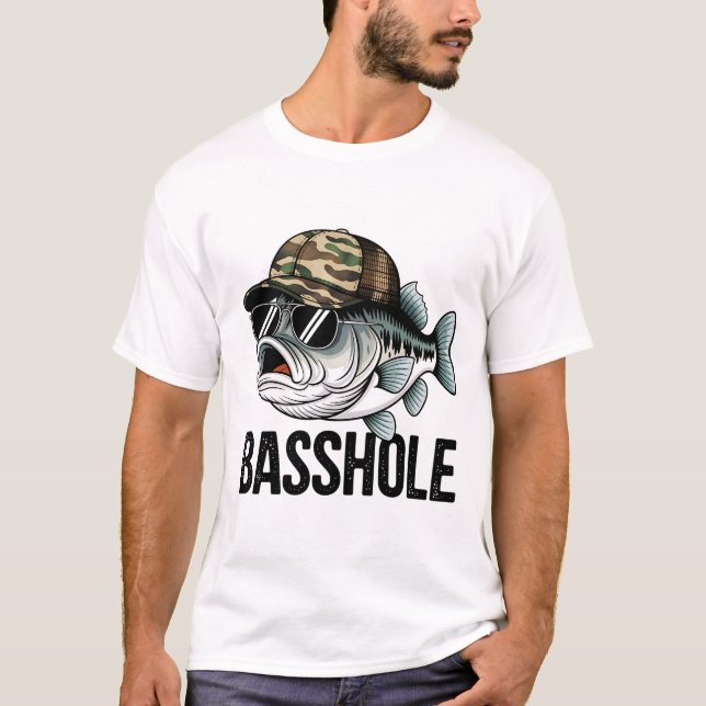 Funny Bass Fishing Shirt | Basshole Vater T-Shirt (Vorderseite)