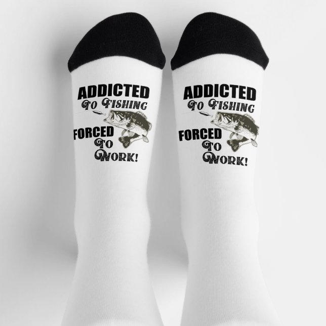 Funny Bass Fishing Zitat Arbeit Sportfisch Socken (Oben)