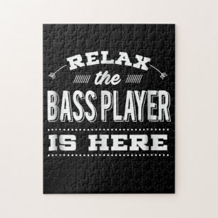 Funny Bass Gitarre Relax Player ist hier Puzzle