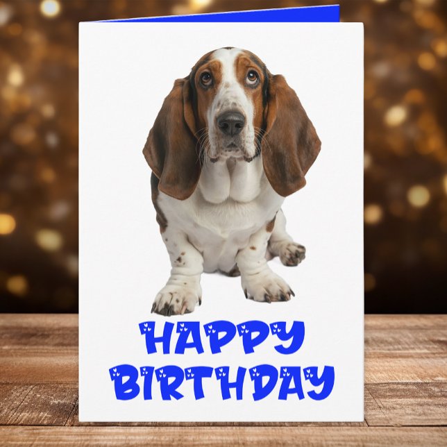 Funny Basset Hound Birthday Hund Liebhaber Karte (Von Creator hochgeladen)