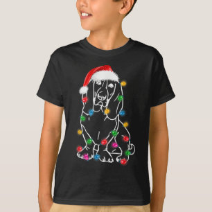 Funny Basset Hound Dog Tree Weihnachten Weihnachte T-Shirt