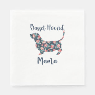 Funny Basset Hound gibt Basset Hound Mama Shirt fü Serviette