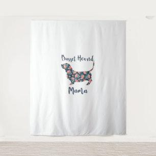 Funny Basset Hound gibt Basset Hound Mama Shirt fü Wandteppich