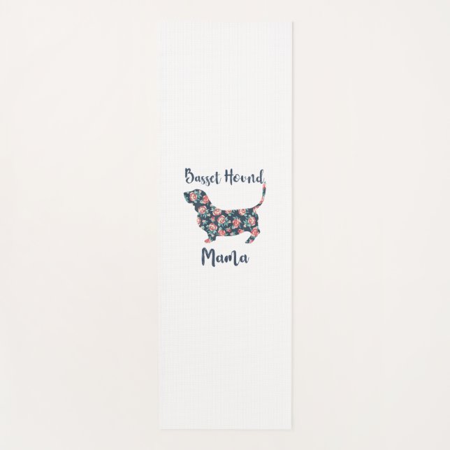 Funny Basset Hound gibt Basset Hound Mama Shirt fü Yogamatte (Vorderseite)