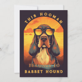 Funny Basset Hound Hund Eltern Personalisiert Ankündigung