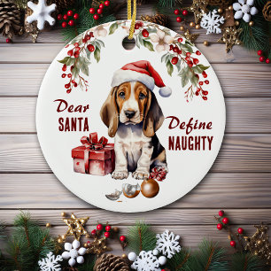 Funny Basset Hound Welpe definieren Schönheit Weih Keramik Ornament