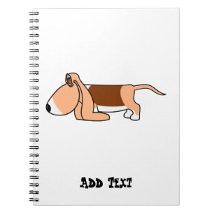 Funny Bassett Hochtouren-Argon personalisiert Notizblock