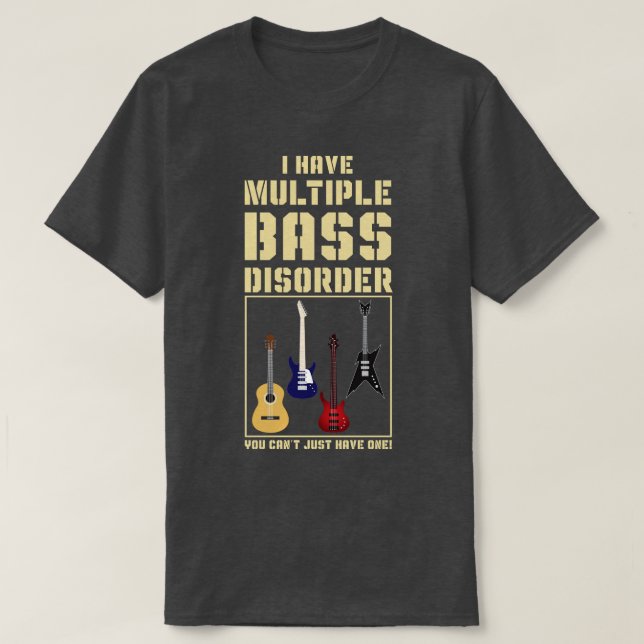 Funny Bassist der Universität Lugano T-Shirt (Design vorne)