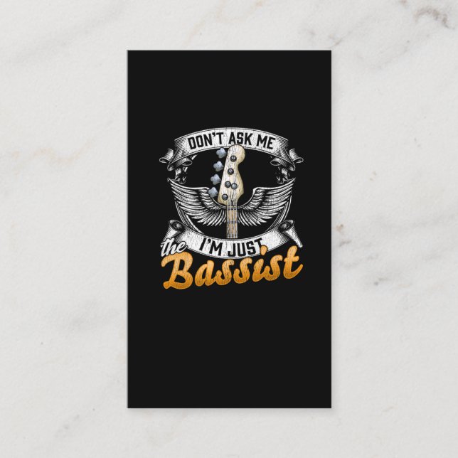 Funny Bassist Zitat Musiker Gitarre Visitenkarte (Vorderseite)