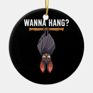 Funny Bat Design für Männer Frauen Nocturnal Bird Keramik Ornament