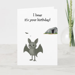 Funny Bat Hearing Age Burn Karte