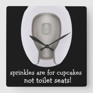 Funny Bathroom Novelty Wall Uhren