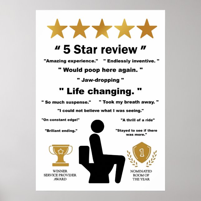 Funny Bathrop Reviews Poster (Vorne)