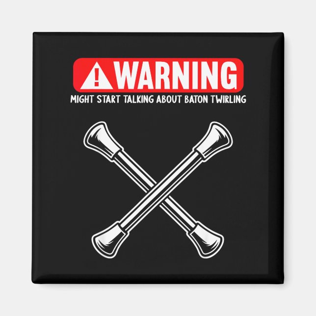 Funny Baton Twirling  Magnet (Vorne)