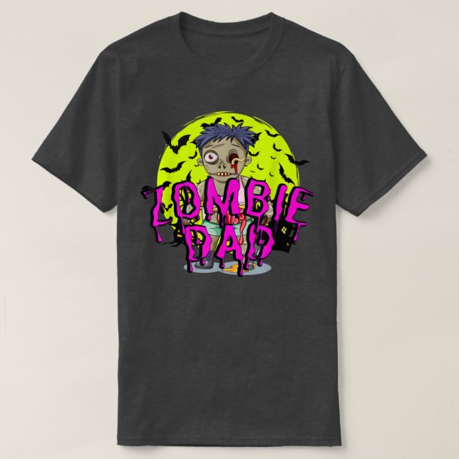 Funny Bats Zombie Vater T-Shirt (Design vorne)