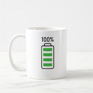 Funny Battery Charging Design Kaffee & Tee Tasse