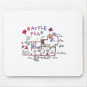 Funny Battle Plan Weihnachten Zuhause Kids Hand Da Mousepad